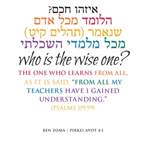 All My Teachers (II) - Pirkei Avot 4:1 - Digital Print/Poster