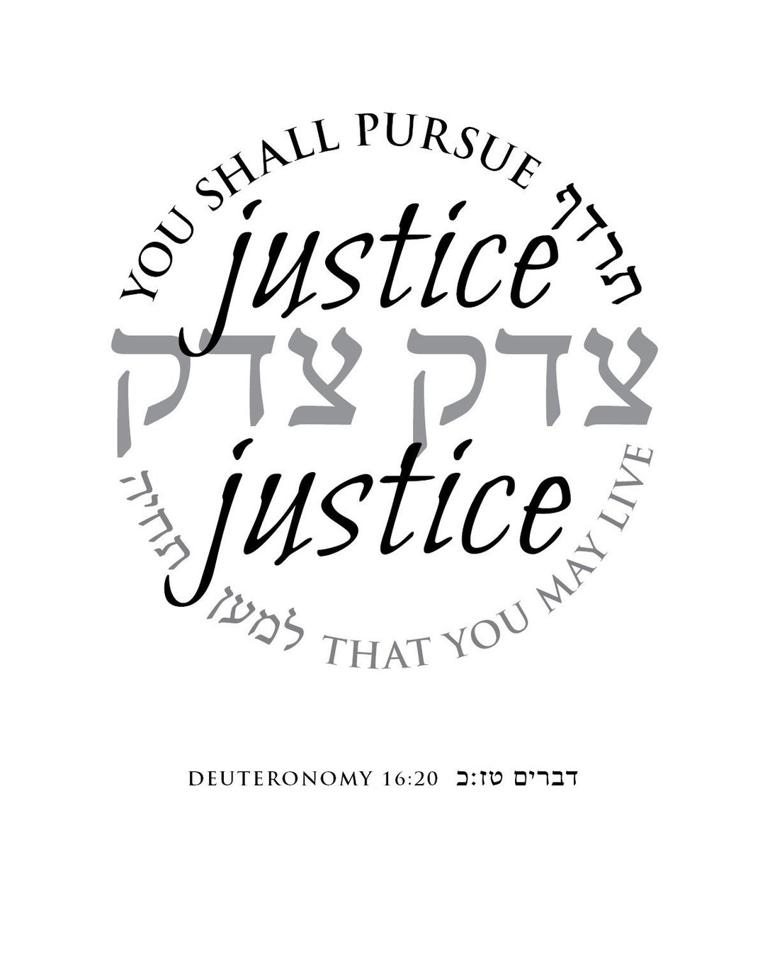 Justice, Justice - 3 Versions - Printable - Etsy