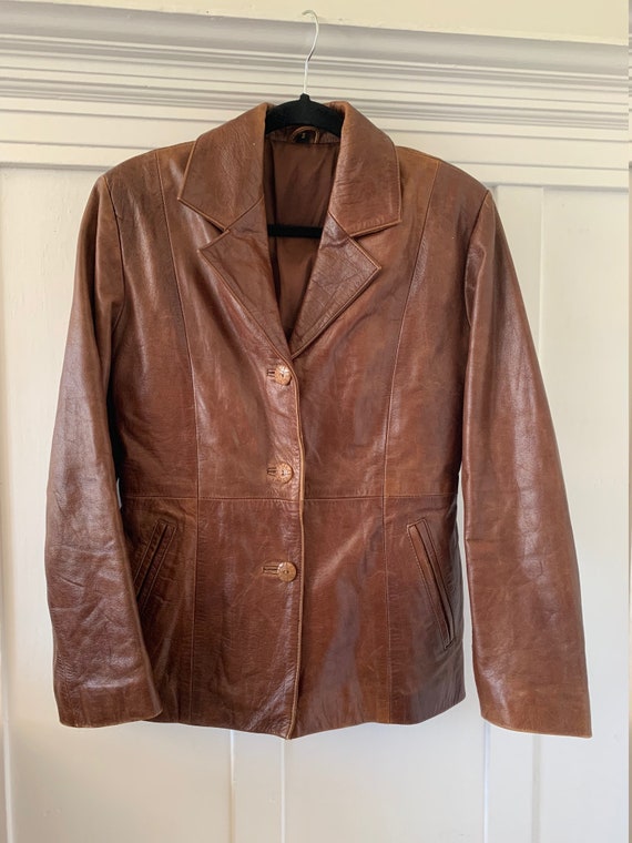 1970s Brown Leather Jacket