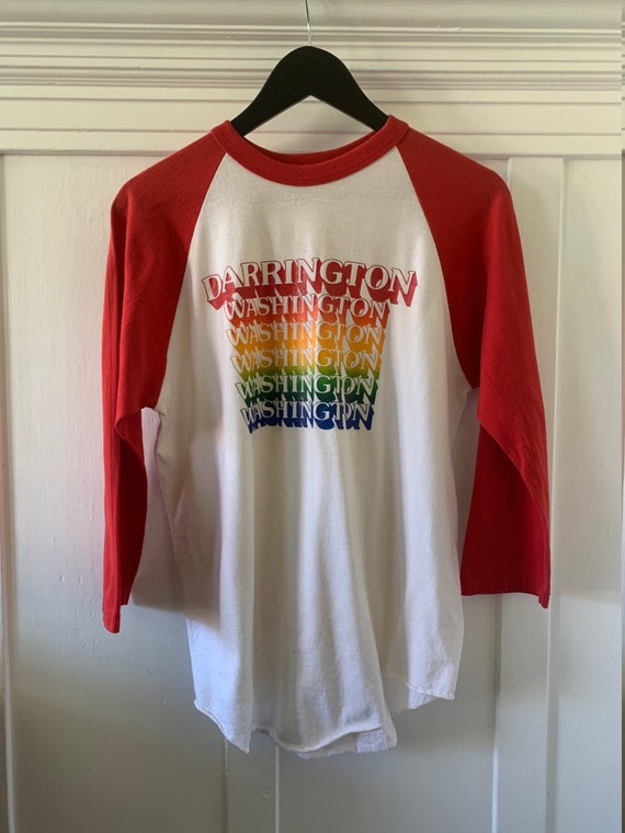 1970s Rainbow Graphic baseball Tshirt
