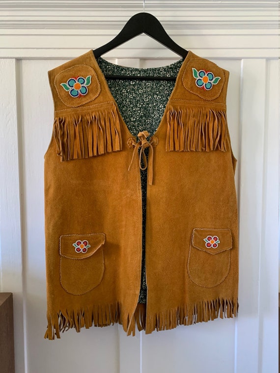 Vintage 70s Suede fringe vest