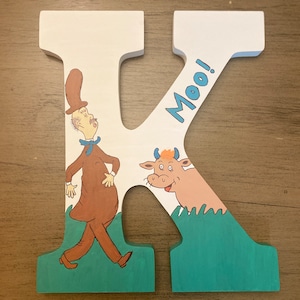 Cat Book Character Wooden Name Letters