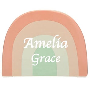 Personalized Ceramic Piggy Bank - Rainbow