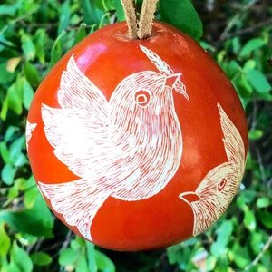 Handcarved dove ornament