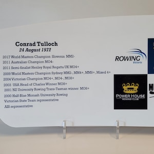 Masters Rowing Oar Blade, Rowing Oar Blade Trophy, Coach&#39;s Gift, Father&#39;s Day Special Gift, 16&quot; Oar Blade