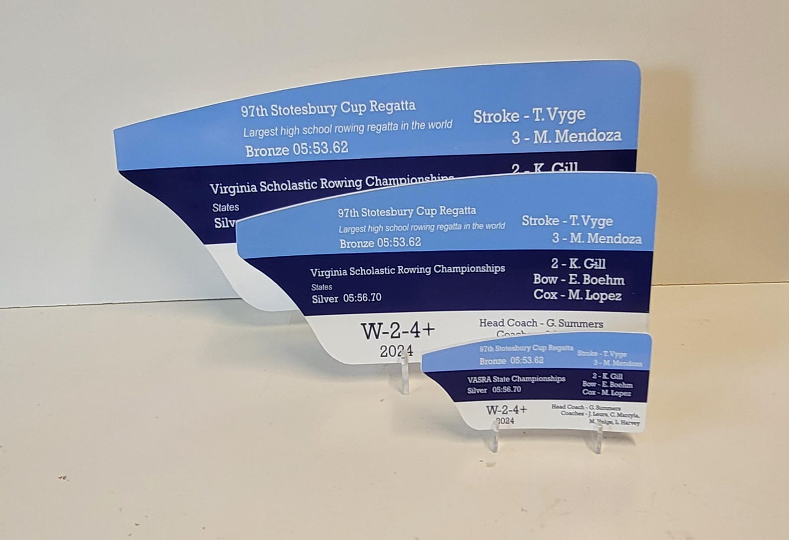 Custom Rowing Oar Regatta Trophy – Custom Rowing Oar Blade – Personalized Club or School ...