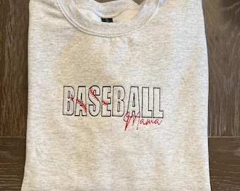 Custom Basketball Mama Varsity Sweatshirt: Embroidered Team Spirit
