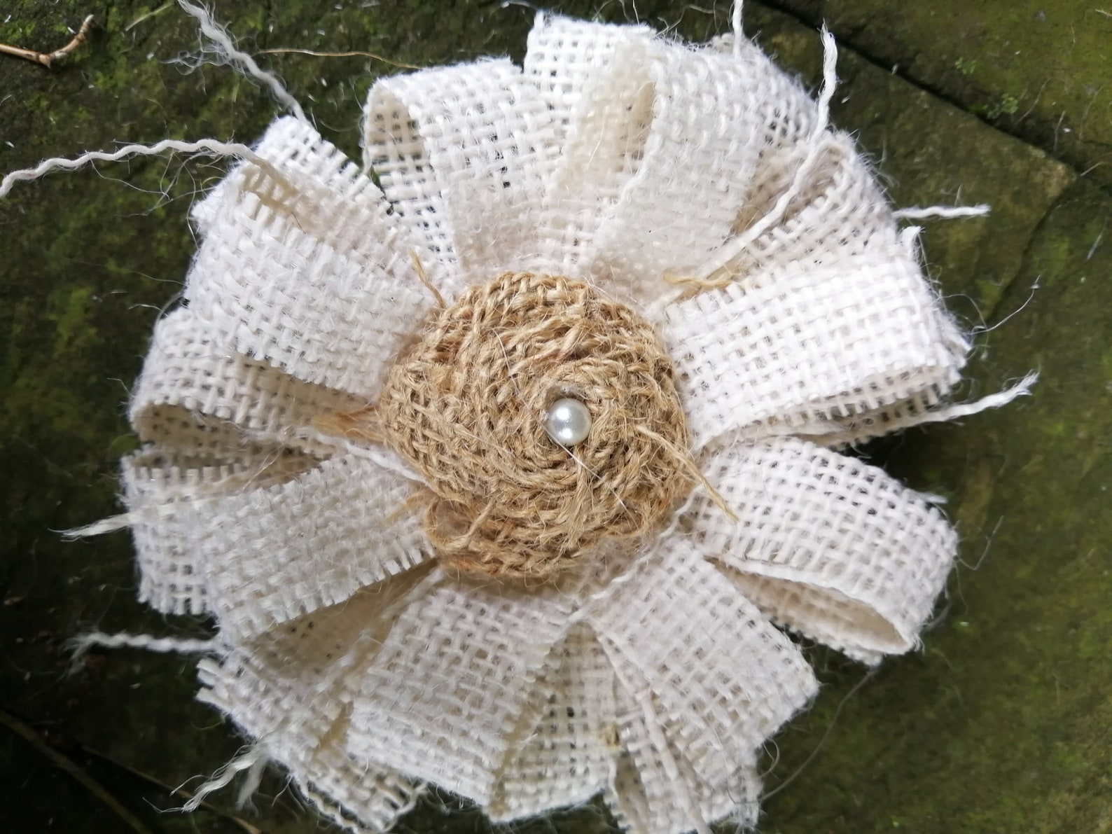 10pcs Rustic Wedding Burlap Lace Flowers Wedding Cake Flowers Etsy