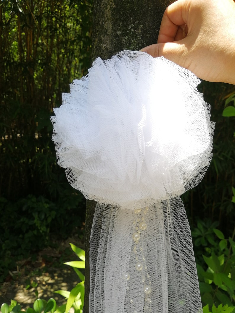 Set of 6 Tulle Bow Pew Chair bow Pew Bows Tulle Flowers Etsy