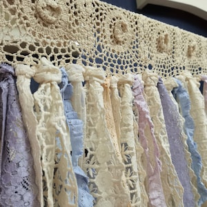 Custom  Lace curtain wedding garland backdrop Lace Valance Kitchen Curtain Shabby Lace Window Curtain Cafe Curtain Wedding Decor