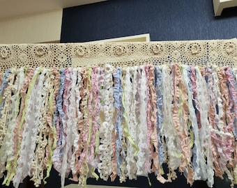 Custom  Lace curtain wedding garland backdrop Lace Valance Kitchen Curtain Shabby Lace Window Curtain Cafe Curtain Wedding Decor