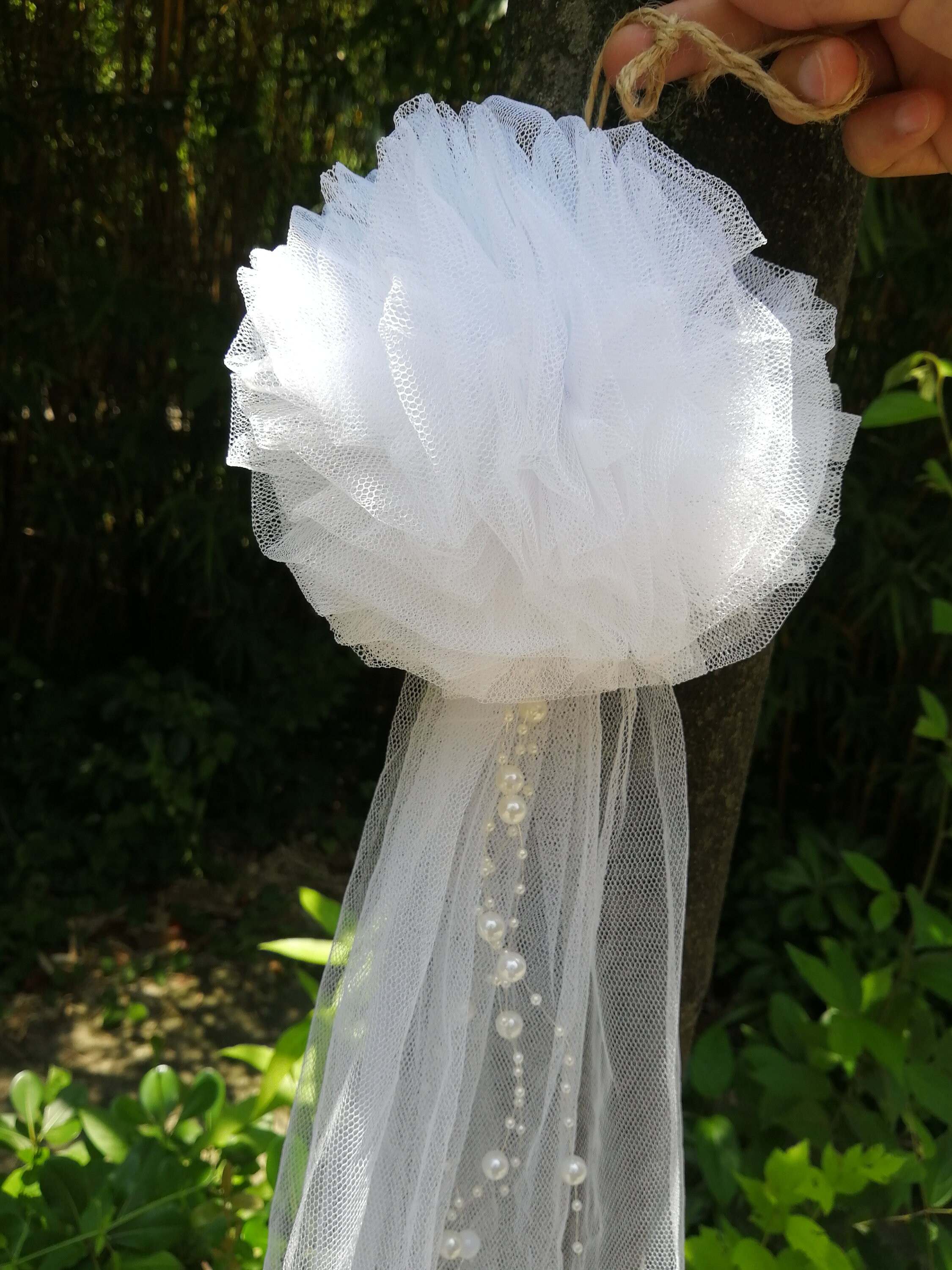 Set of 6 Tulle Bow Pew Chair bow Pew Bows Tulle Flowers | Etsy