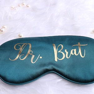 Masque pour les yeux en satin personnalisé pour dormir fête d'anniversaire cadeau de soirée pyjama anniversaire monogramme personnalisé faveur de célibataire adulte enfants image 4