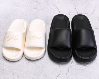 Personalized Groom Slipper Foam Home Shoes Bridesmaid Bachelorette Hen Party Gift Wedding Holiday Valentine Spa Sleepover Girls Night