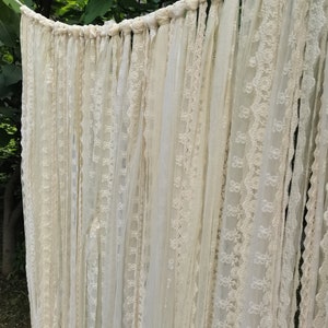 Custom Long Lace Curtain Backdrop wedding banner Valance Fabric Garland Lace Curtain Shower Curtain Wedding Decor(about 80inches long)