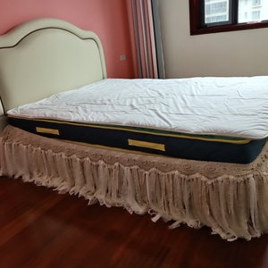 Crochet bed skirt king hot sale