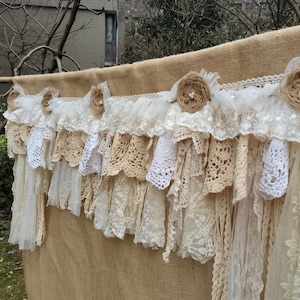 Duschvorhang Rustikal Einzigartig Schlafzimmer Vorhang Leinwand Beige Fenstervorhang Shabby Sackleinen Elfenbein Spitze Vorhang