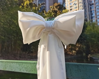 1pc  Wedding Bow, Pew bows, Home  Bows, Formal Wedding Decor, Wedding Decor ( about 9 inches wide, 26 inches long)