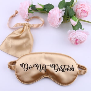 Personalized Sleep Eye Mask with Gift Bag, Satin Super Soft Bachelorette Teacher's Class Presents Birthday Wedding Favors Hen Bridal Gift image 6