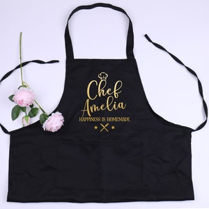Personalized Apron with Your Custom Text Monogram Chef Bakery Wedding Gift Idea Hostess Mother/'s Day Wifey Husband Grandma Gift for Her
