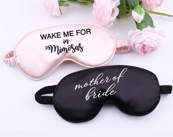 Masque pour les yeux de sommeil personnalisé avec sac cadeau, cadeau de graduation Votre cadeau de Bachelorette avec texte personnalisé pour son anniversaire Faveurs de mariage Shower Party