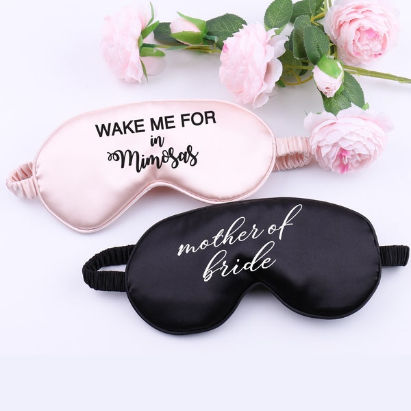 Personalized Sleep Eye Mask with Gift Bag, Graduation Gift Your Custom Text Bachelorette Gift for Her Birthday Wedding Favors Shower Party