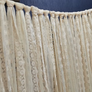 Custom Full Romantic Lace Backdrop Lace Wedding Garland  Elegant Lace Window Curtain Decor  Curtain Window Decor Door Decor