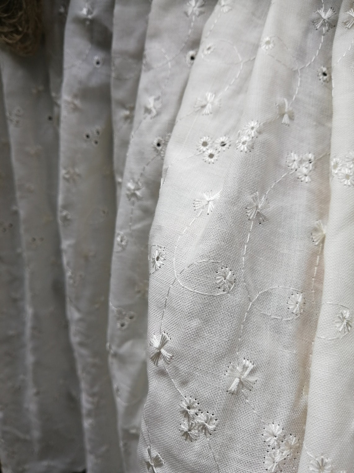 Custom Linen Lace Curtains Lace Curtain Rustic Burlap Kitchen Etsy