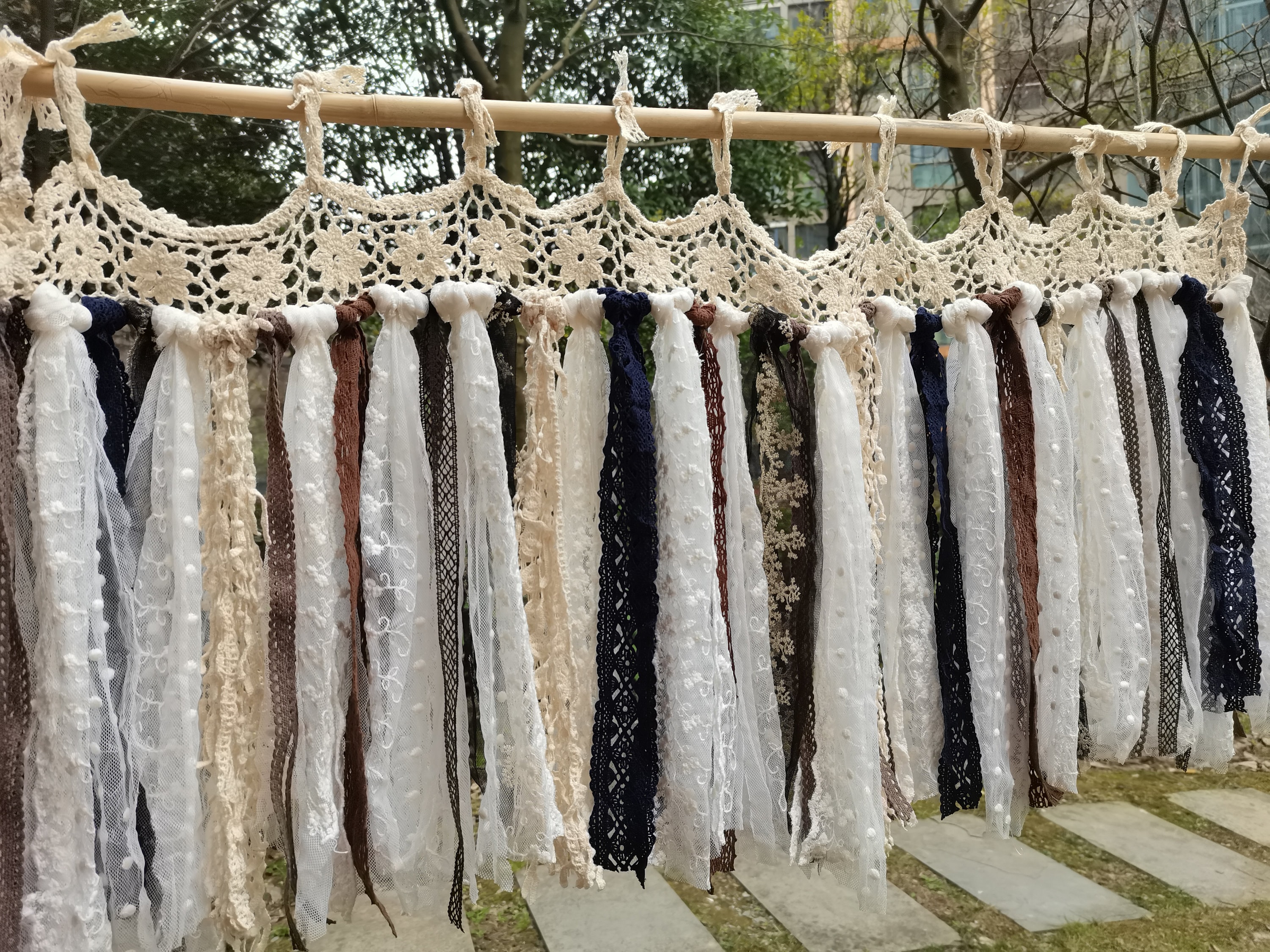 Window Lace Custom Romantic High Quality Lace Curtain Hand Crochet Lace Kitchen ...
