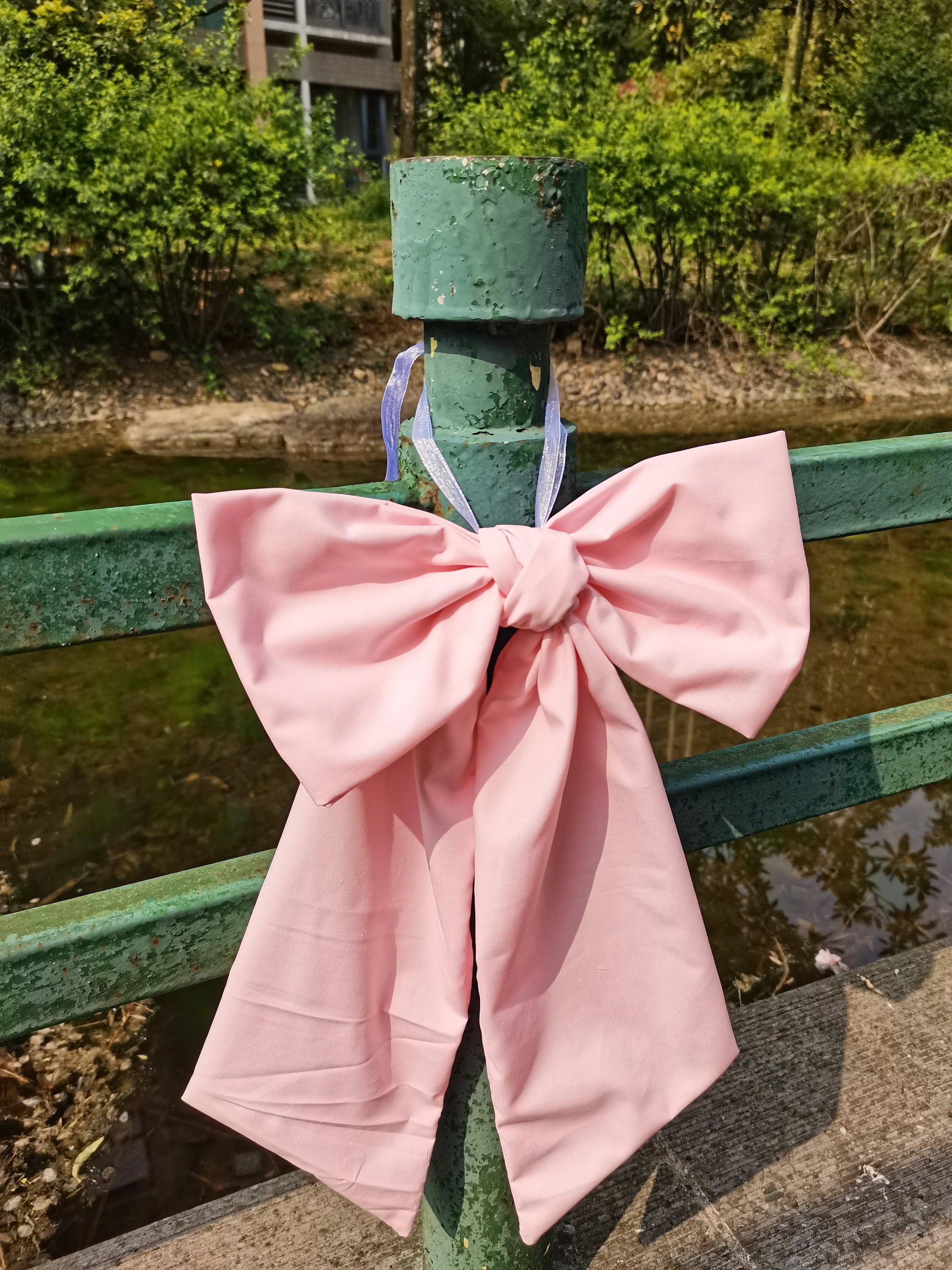 Custom 1pc  Baby Blue Bow,  Bed Bow, Pew Bow, Nursery bow, Wedding bow, Rustic Bow, Curtain Tie Back(about 11inches W and 16inches L)