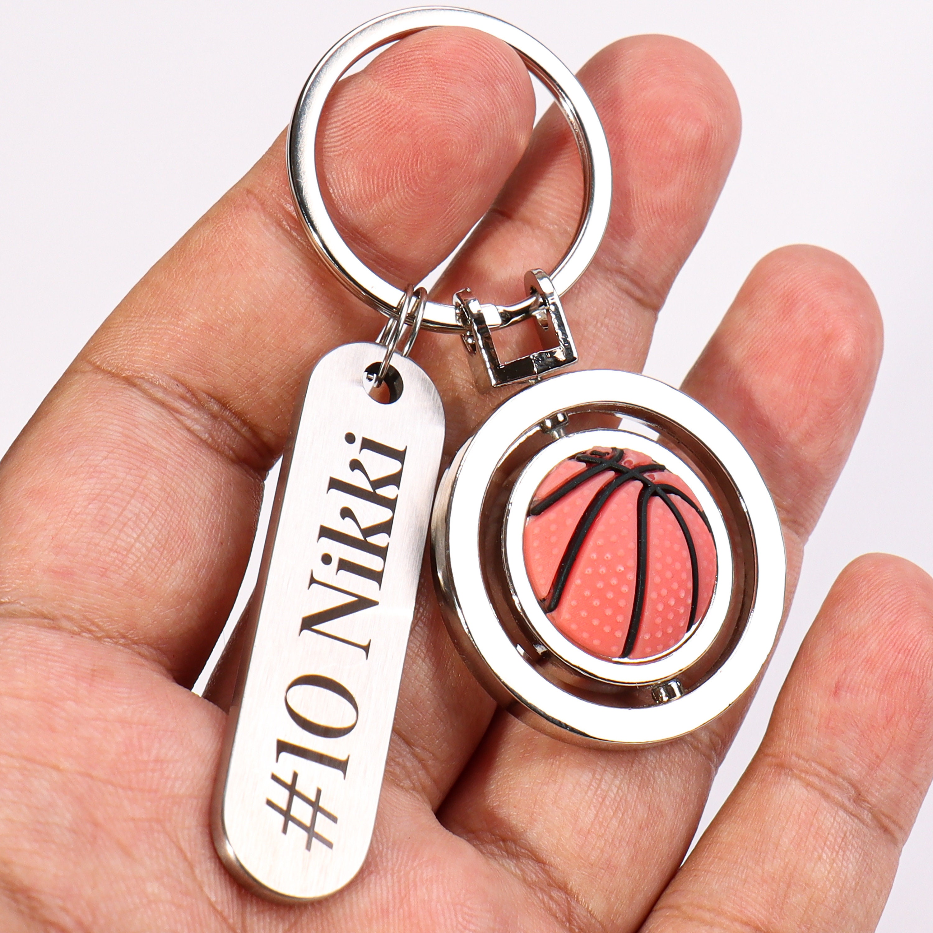 Portachiavi Personalizzato Con Ciondoli Baseball, Sneakers E Guanto – Regalo Per Appassionati Di Sport, Uomo E Donna, Acciaio Inox