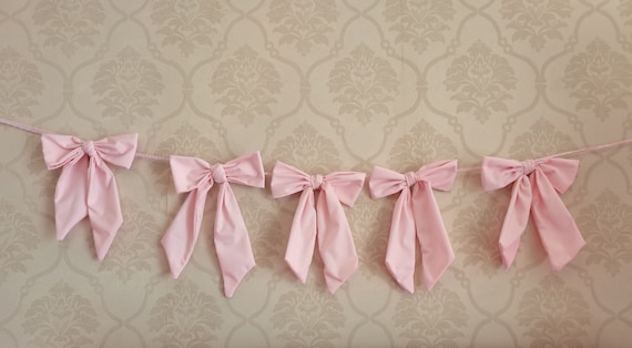 Ghirlanda di fiocchi rosa chiaro personalizzati per baby shower, addio al nubilato, fiocco rosa per addio al nubilato, decorazioni per San Valentino. - Italia