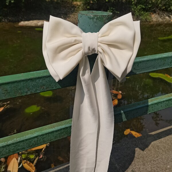 1pc  Wedding Bow, Pew bows, Home  Bows, Formal Wedding Decor, Wedding Decor ( about 12 inches wide, 84 inches long)