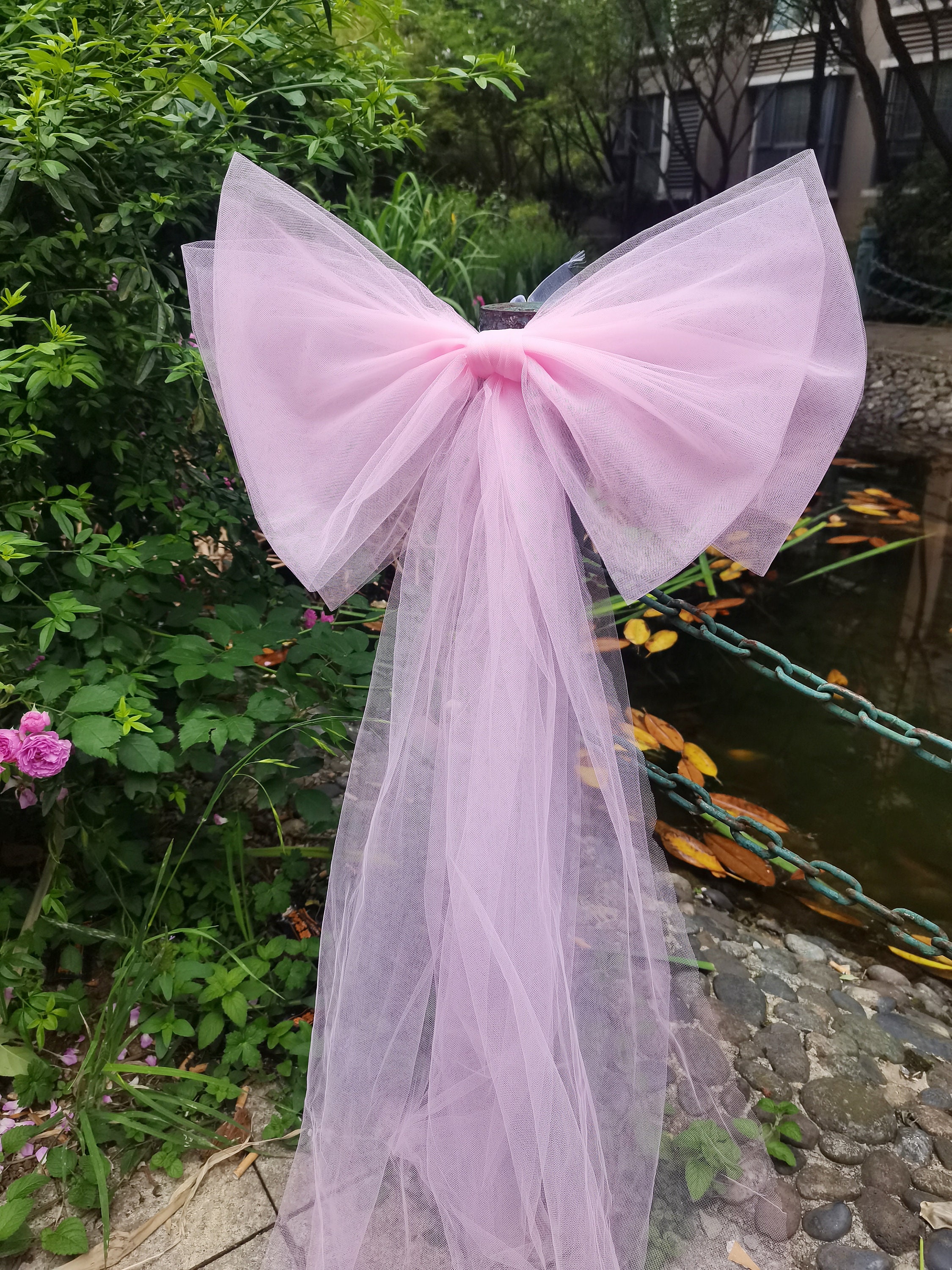 8 Striscioni Decorativi Con Fiocco Rosa – Ghirlande Carta A Forma Di Fiocco Per Feste Coquette, Compleanni, Addio Al Nubilato - 2