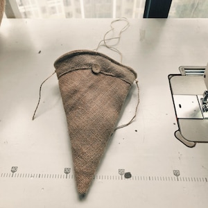 1 st hängande säckvävskorg Pew Cone väggorganisatör Rustikt heminredning bröllopsdekor