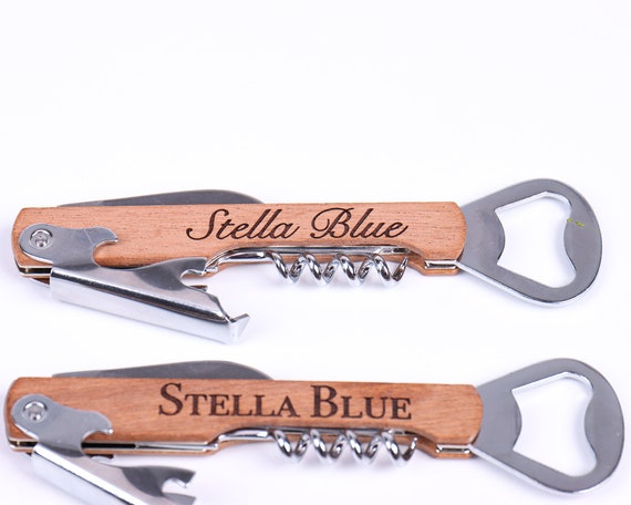 Engraved Wine Corkscrew Bottle Opener Personalized Beer Bottle Opener Gifts for Him Men Her Women Groomsmen Boyfriend Dad Fathers Bachelor
