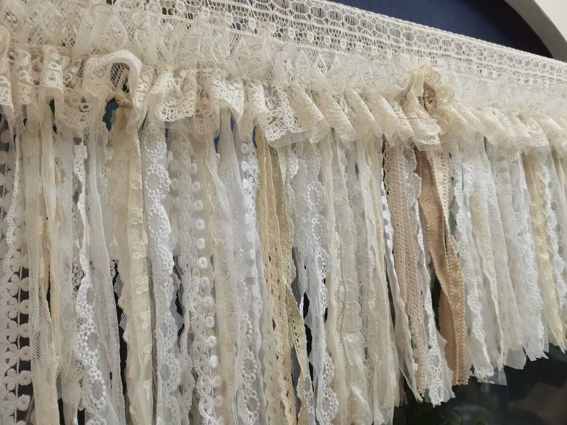 Rustic Unique Kitchen Valance Burlap Decor Kitchen Curtain Shabby ...
