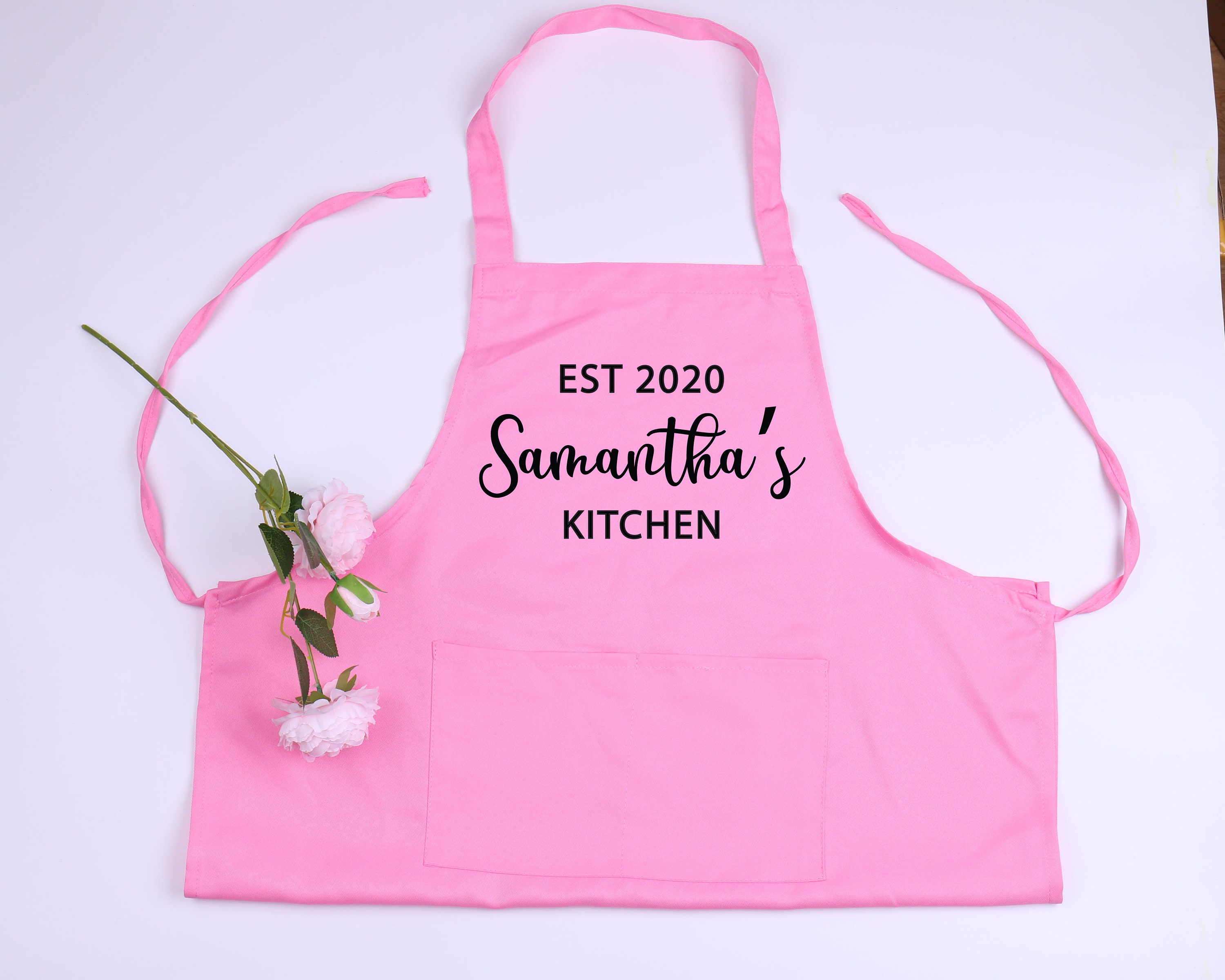 Customized Apron Name Monogram Chef Bakery Kitchen Cooking Etsy