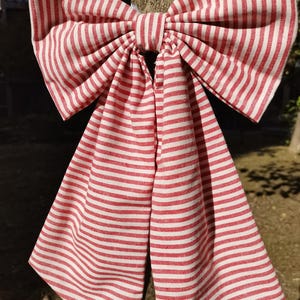 1pc  Bow,  shabby Bow, Pew Bow, Nursery bow, Wedding bow, Rustic Bow,Wreath Bow Curtain Tie Back( 10inches wide and 14inches long)