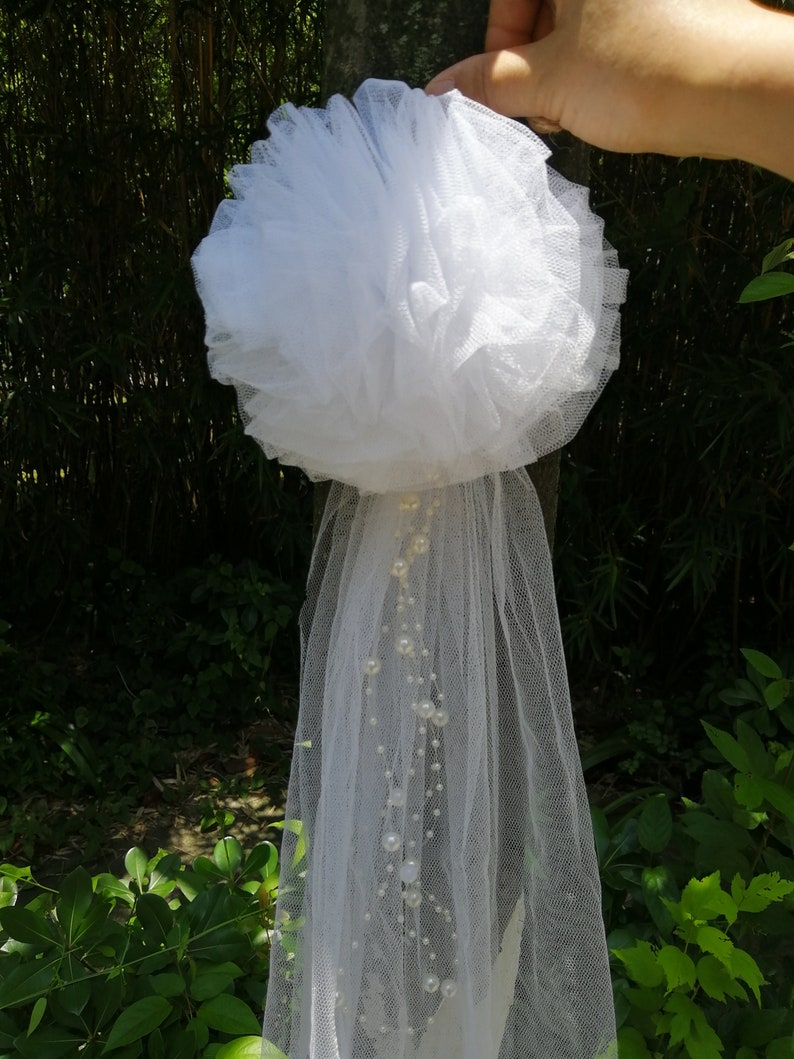 Set of 6 Tulle Bow Pew Chair Bow Pew Bows Tulle Flowers Rustic Etsy