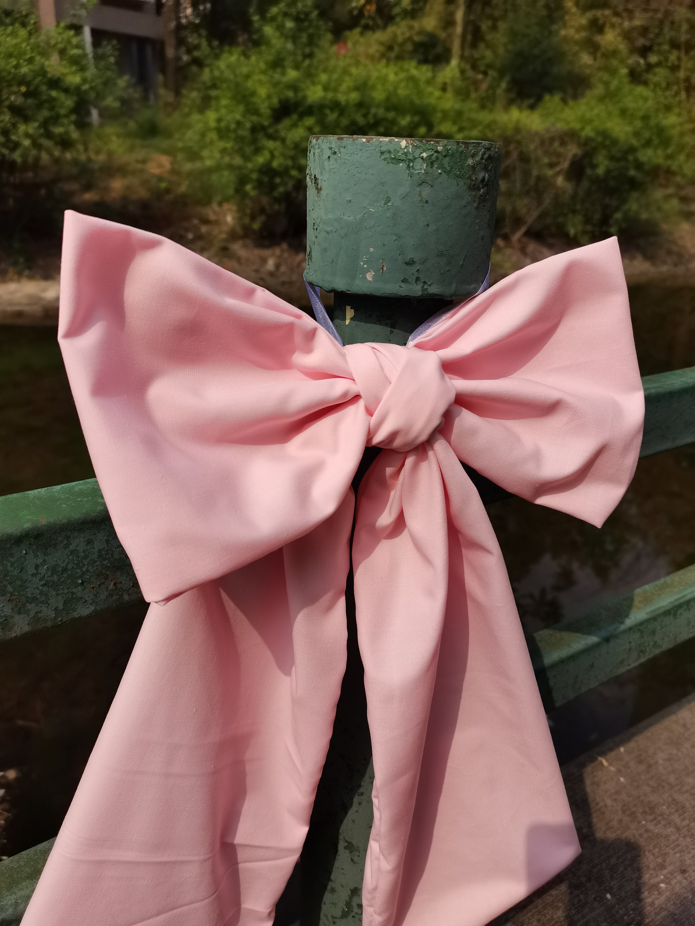 Custom 1pc  Baby Blue Bow,  Bed Bow, Pew Bow, Nursery bow, Wedding bow, Rustic Bow, Curtain Tie Back(about 11inches W and 16inches L)