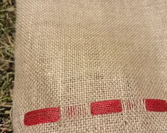 Custom Christmas Burlap Table Runner Rustic Burlap Table Runner Table Runner Shabby Burlap Table Runner