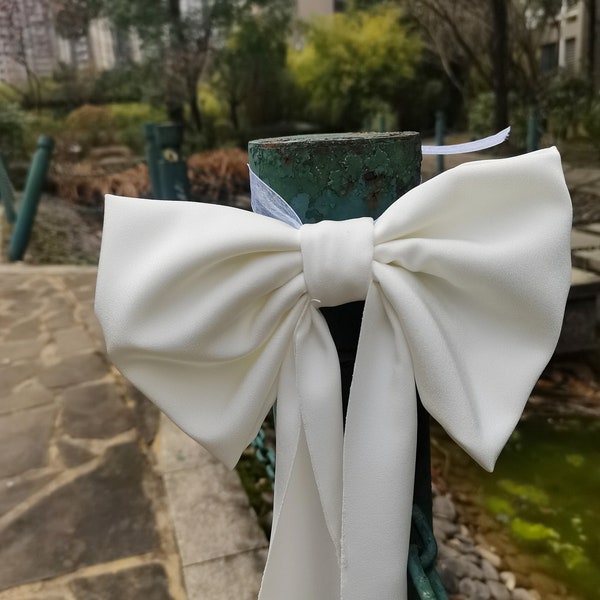 1pc  Wedding Bow, Pew bow, Home  Bow, Formal Wedding Decor, ( about 9 inches wide, 26 inches long)