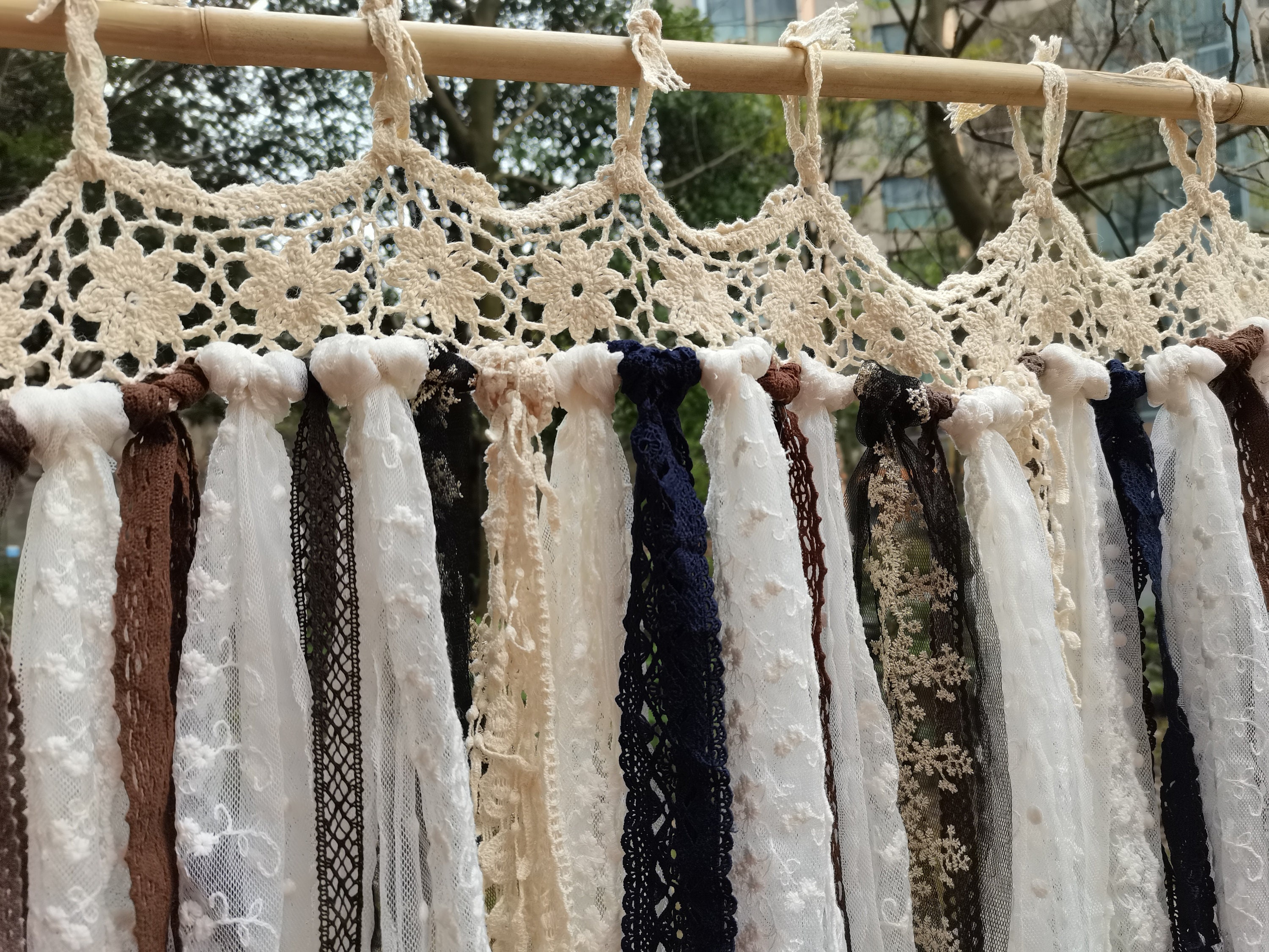 Window Lace Custom Romantic High Quality Lace Curtain Hand Crochet Lace Kitchen ...