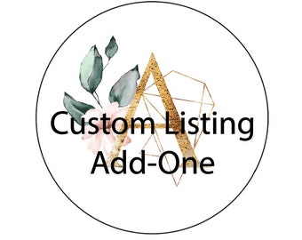 Custom Listing - AddOne - Custom Party Favors