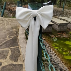 1pc Wedding Bow, Pew bow, Home Bow, Formeel Bruiloft Decor, ongeveer 9 inch breed, 26 inch lang afbeelding 2