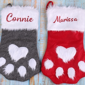 Personalized Christmas Stocking, Custom Bear Christmas Stocking Dog Stocking, Custom Pet Stocking, Cat Stocking, Christmas Pet Decor