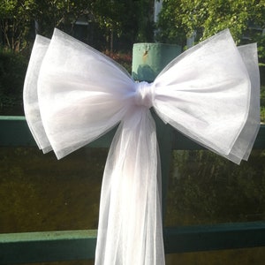 1pc Custom Extra-Big Tulle Bows,Big bows, Tulle Bows, Formal Wedding Decor, Wedding Decor ( about 1.3M wide, 1.5M long)