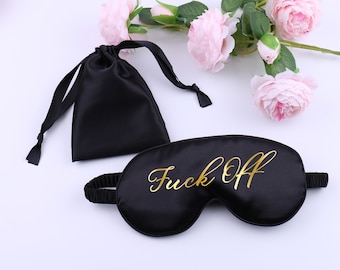 Personalized Sleep Eye Mask with Gift Bag, Sweet 16 Monogrammed Bachelorette Gift for Her Mother's Day Wedding Favors Bridal Shower Party