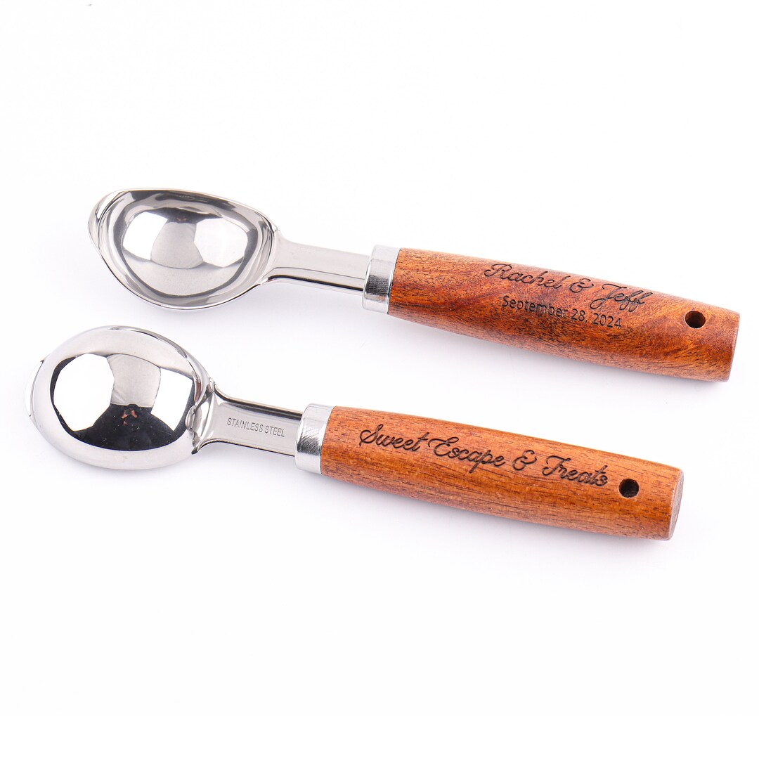 Personalized Ice Cream Scoop Wedding Favors Custom Engraved Dessert